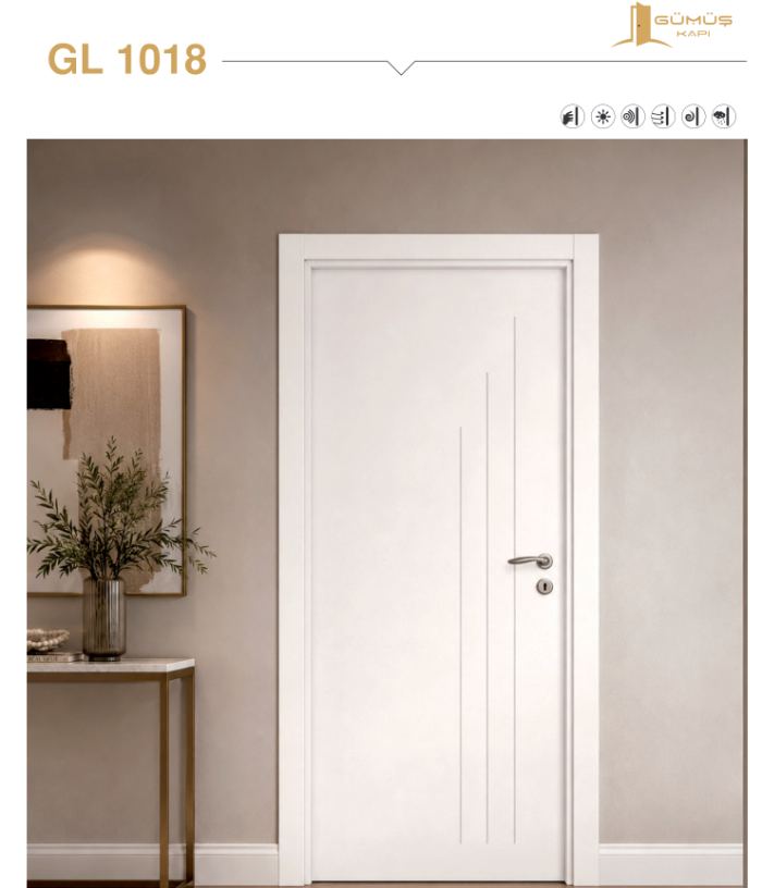 GL 1018 Beyaz Lake kapı modeli