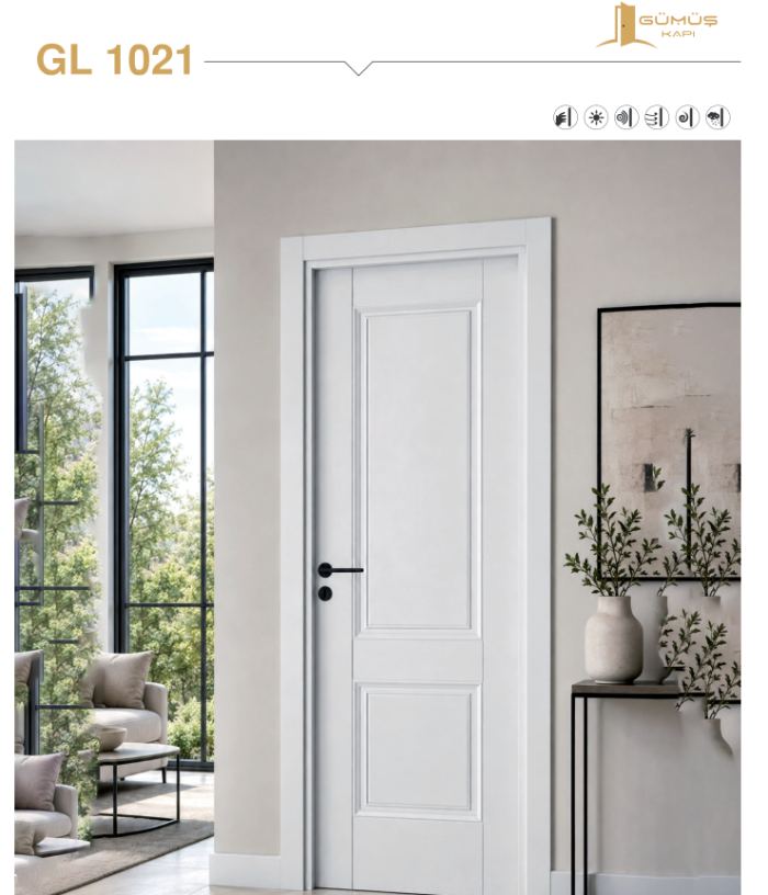 GL 1021 Beyaz Lake kapı modeli