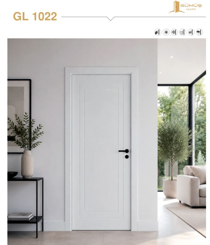GL 1022 Beyaz Lake kapı modeli