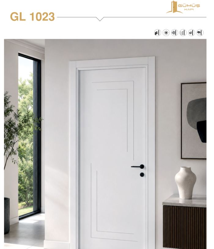 GL 1023 Beyaz Lake kapı modeli