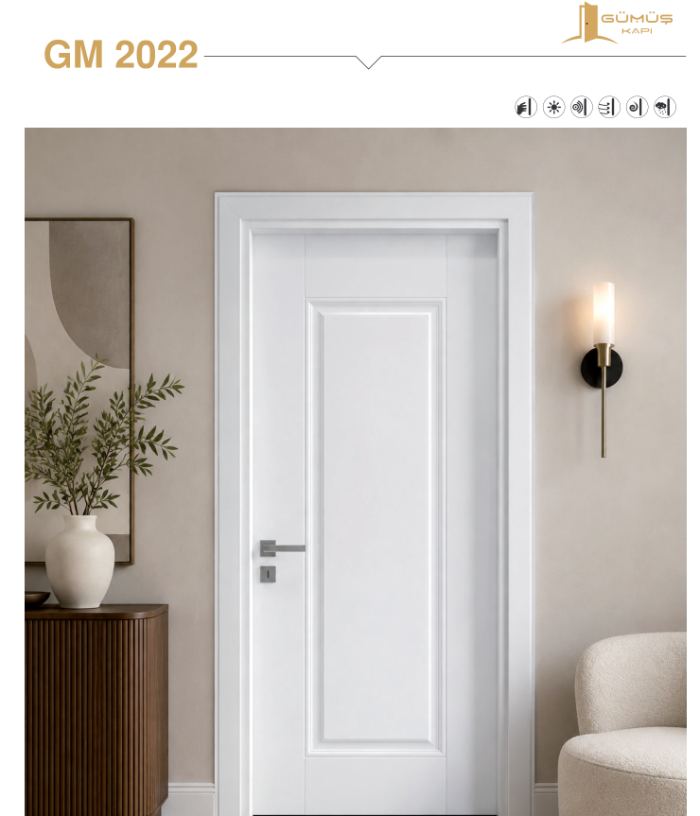 GM 2022 Beyaz Melamin kapı modeli