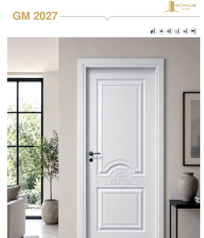 GM 2027 Beyaz Melamin kapı modeli